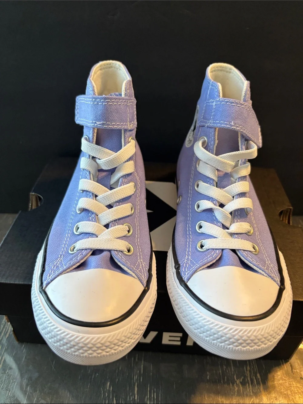 Converse Kids High-Top Canvas Sneakers in Lavender Purple
